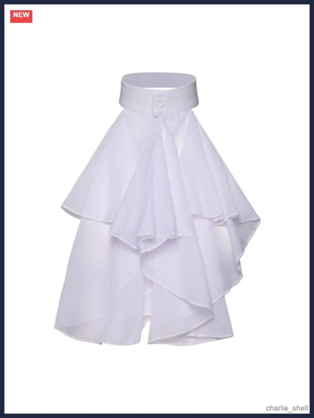 Detachable Ruffled Neck Collar Jabot Steampunk Victorian Costume